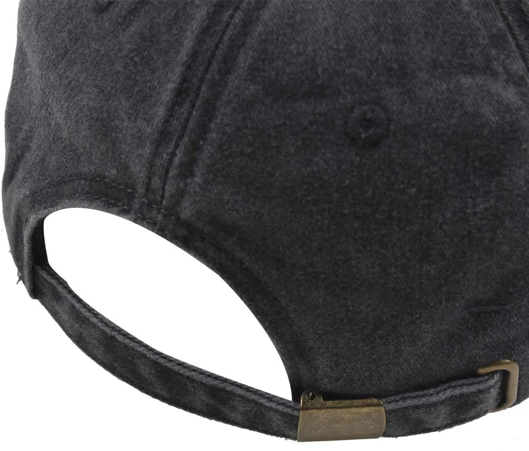 HH HOFNEN Men Women Washed Distressed Twill Cotton Baseball Cap Vintage Adjustable Dad Hat