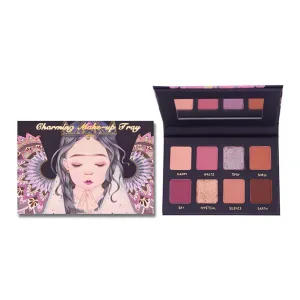 Highly Pigmented Eyeshadow Palette , 8 Colors Matte Shimmer Glitter Metallic Eyeshadow Palette Water proof Blendable Long Lasting Natural Colors Make Up Eyeshadow Cosmetics Gift Kit-Great for Travel (#03)