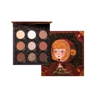Highly Pigmented Eyeshadow Palette , 9 Colors Matte Shimmer Glitter Metallic Eyeshadow Palette Water proof Blendable Long Lasting Natural Colors Make Up Eyeshadow Cosmetics Gift Kit-Great for Travel (#06)