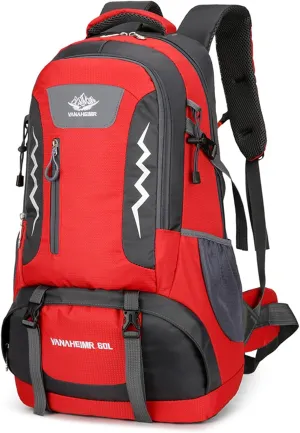 Hiking Backpack 60L Water-Resist Camping Backpack for Men and Women Sport Travel Mountaineering