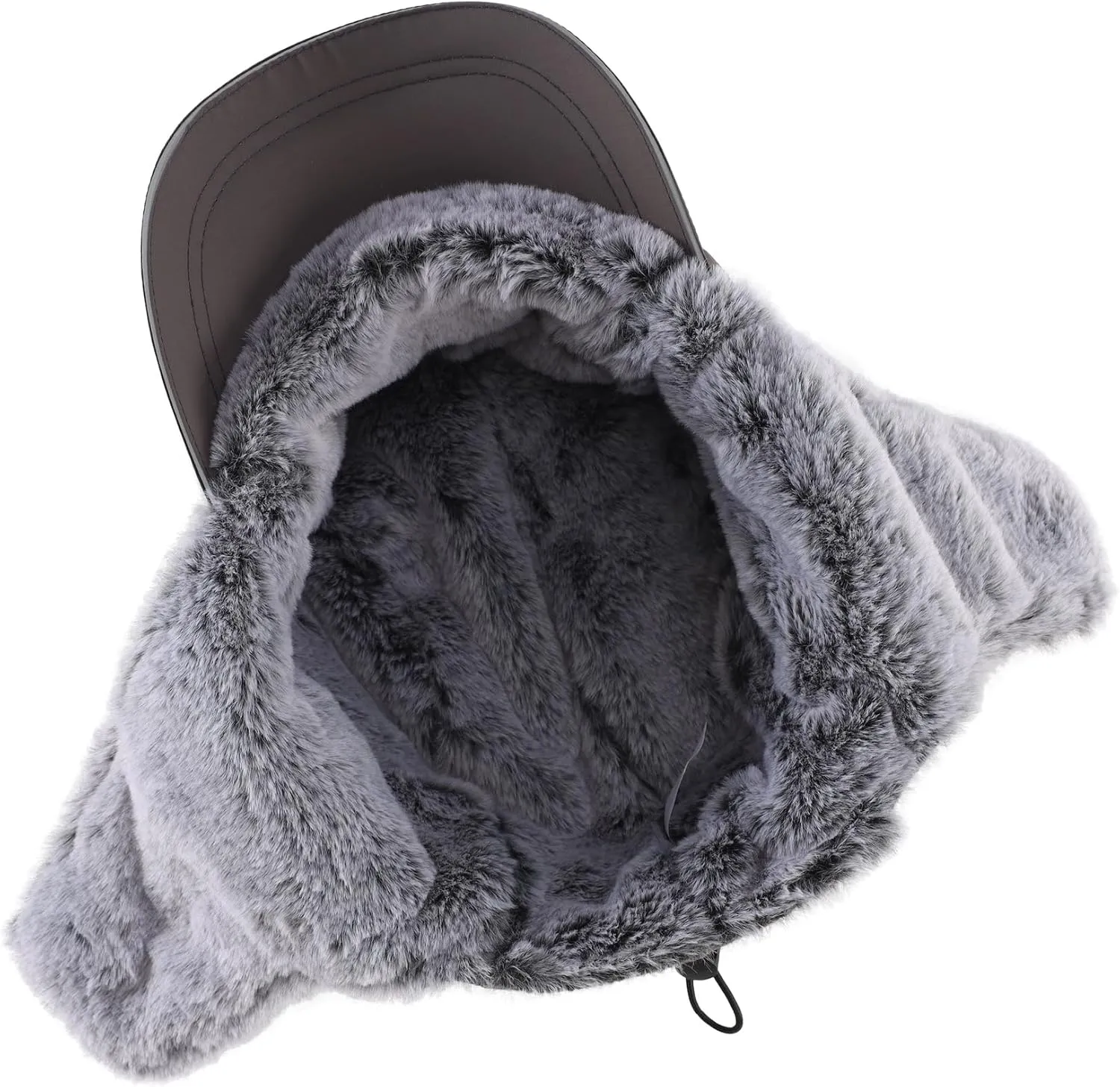 Home Prefer Faux Fur Trooper Trapper Hat for Men Warm Mens Winter Hat with Earflaps Ushanka Hunting Hat Reflective Brim