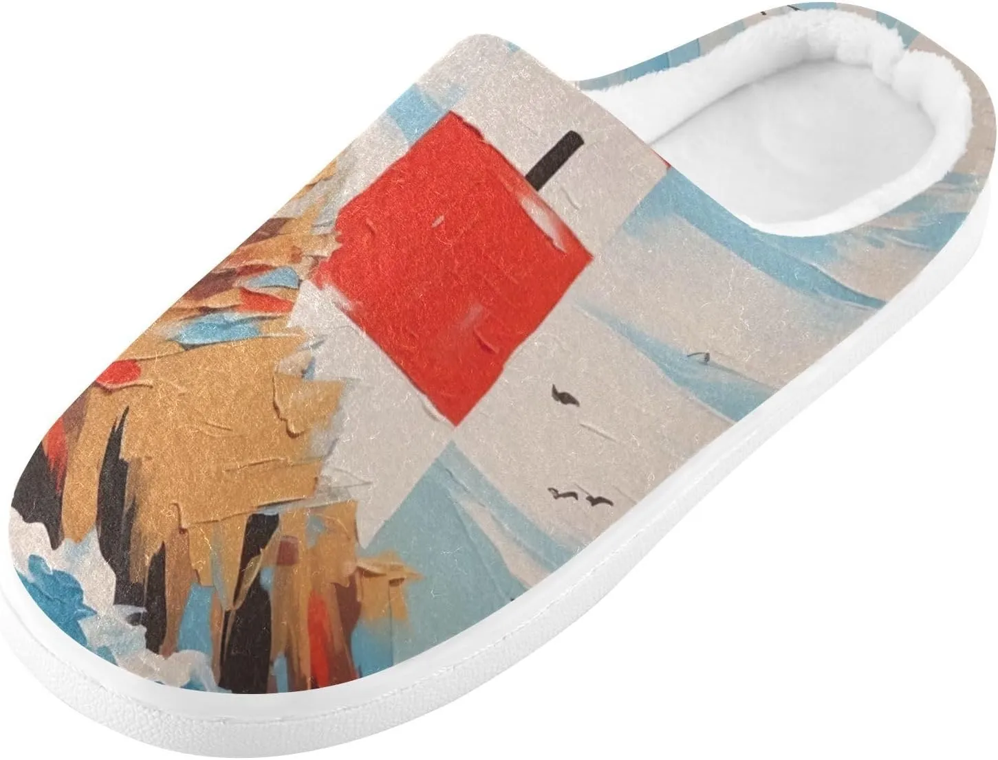 House Fuzzy Slippers Lighthouse Ocean Seagull Anti-Slip Warm Shoes for Womens & Men 20853274
