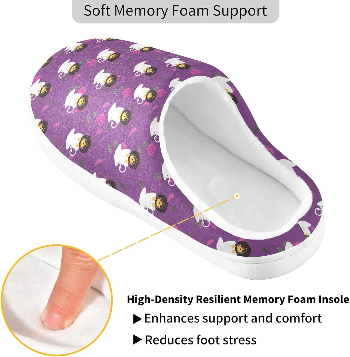 House Slippers for Women Home Shoes for Bedroom Hotel Travel Spa