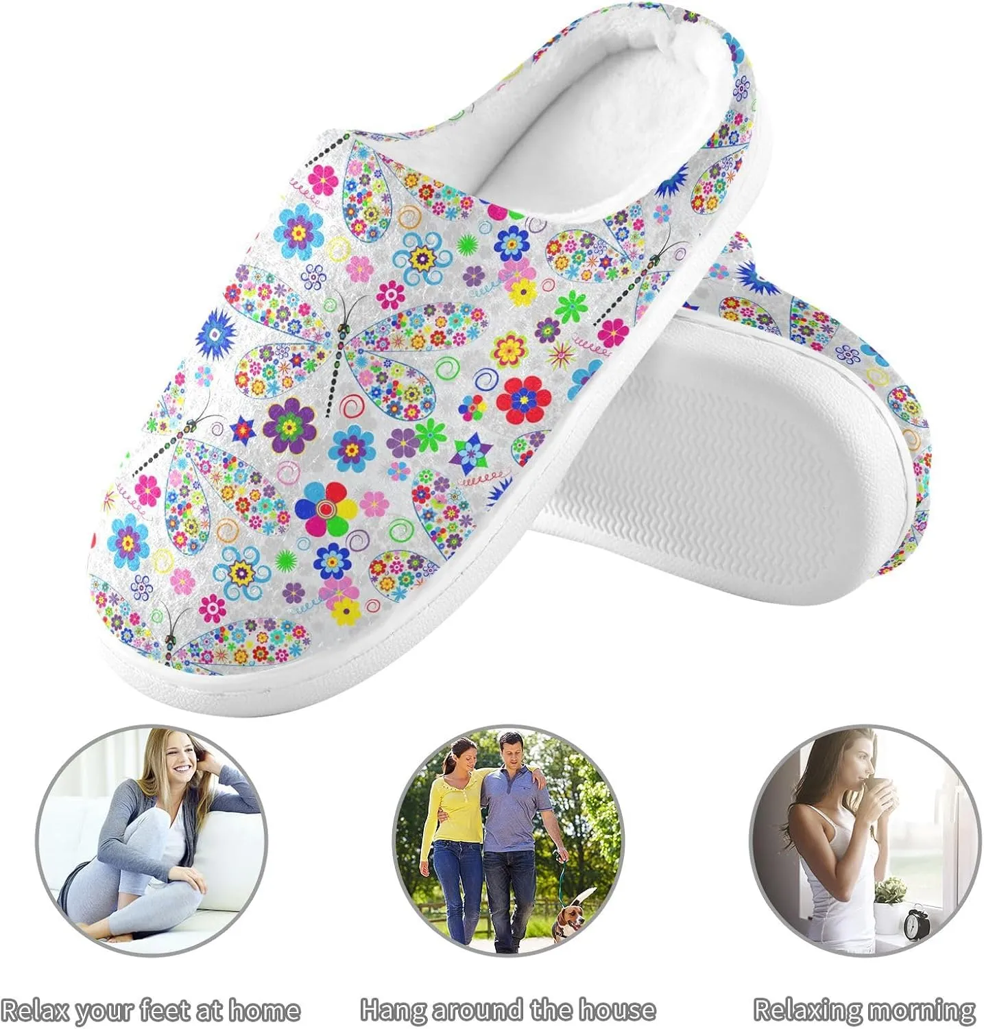 House Slippers for Women Home Shoes for Bedroom Hotel Travel Spa