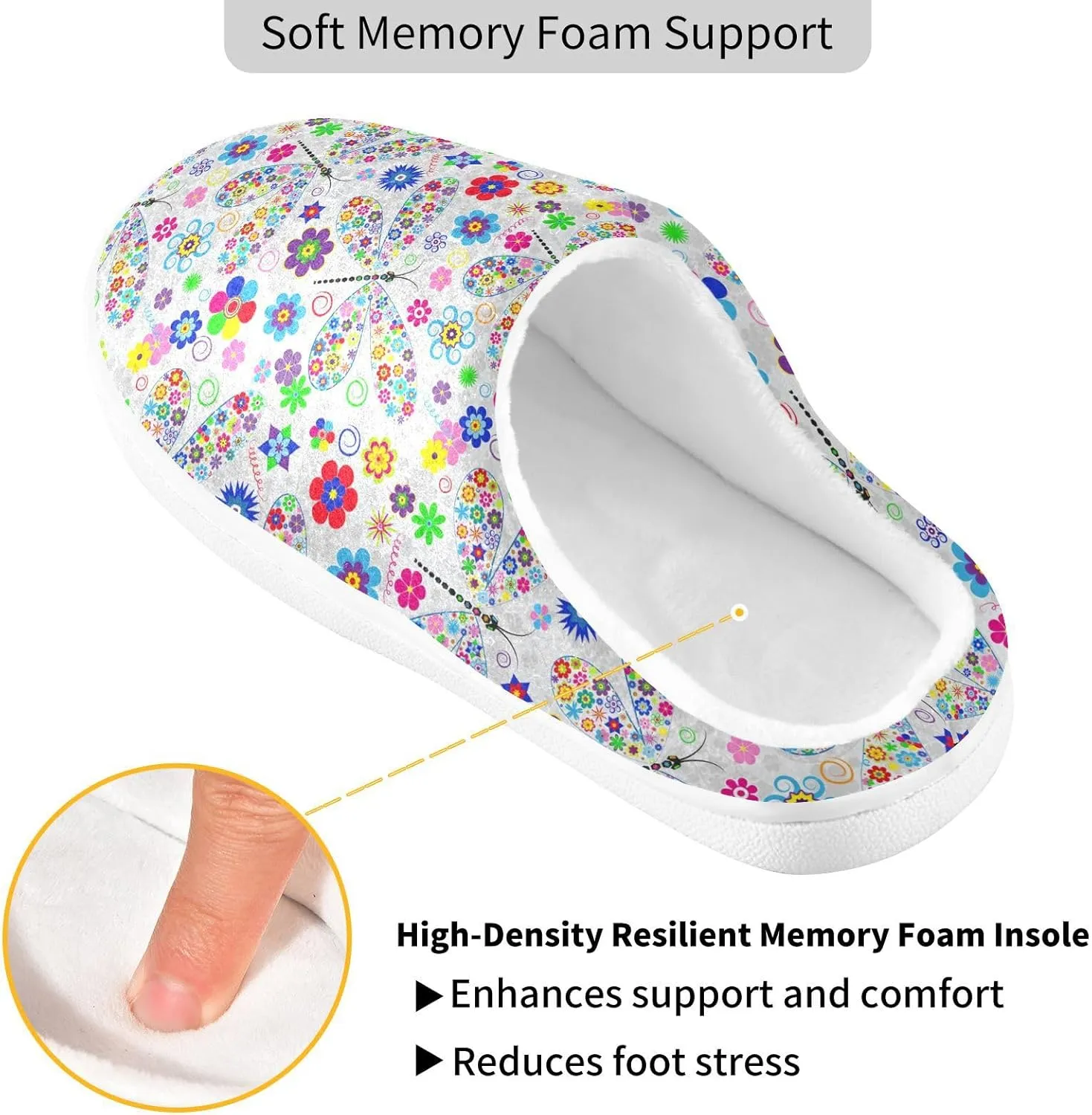 House Slippers for Women Home Shoes for Bedroom Hotel Travel Spa