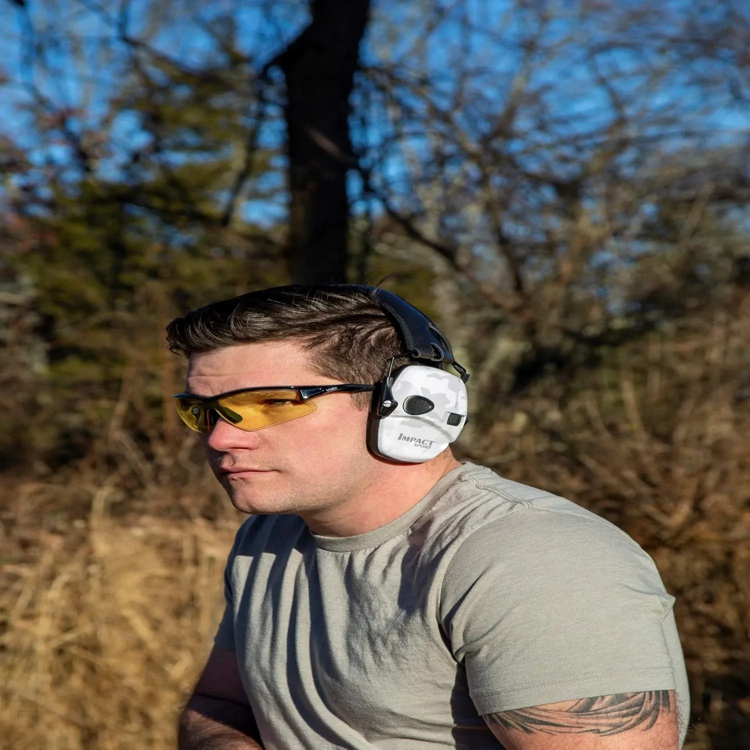 Howard Leight by Honeywell Impact Sport Sound Amplification Electronic Shooting Earmuff, MultiCam Alpine (R-02528)
