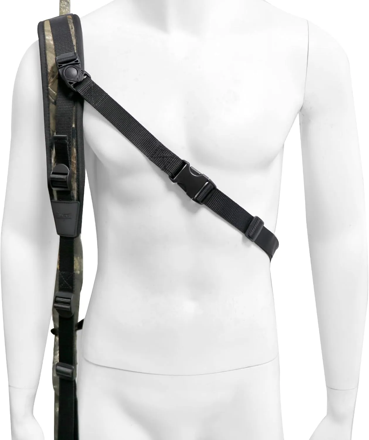 HUNTPAL Crossbody Style Hands-Free Gun Sling for Rifle Shotgun Crossbow, Comfortable Neoprene Padded Hunting Sling with Swivels, Universal Convenience Quick Adjustable Shoulder Strap