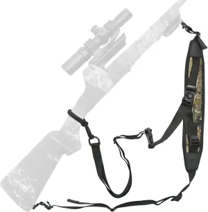 HUNTPAL Crossbody Style Hands-Free Gun Sling for Rifle Shotgun Crossbow, Comfortable Neoprene Padded Hunting Sling with Swivels, Universal Convenience Quick Adjustable Shoulder Strap