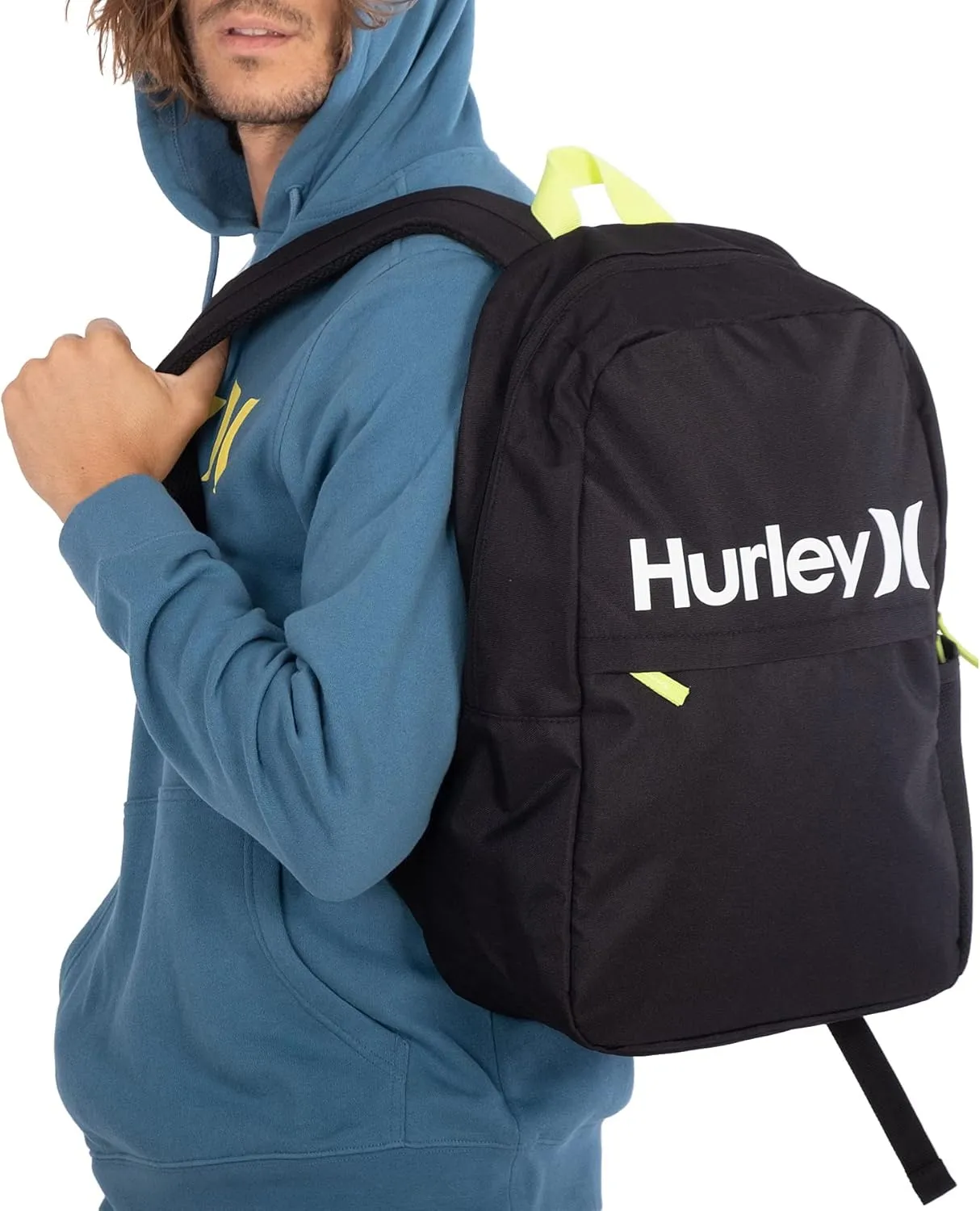 Hurley Backpack, Black/Volt, One Size