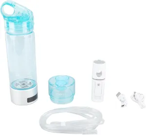 Hydrogen Water Bottle Generator 400ml Electrolyzed Water Maker Cup with Hose and Sprayer for robusto Drinking Water
