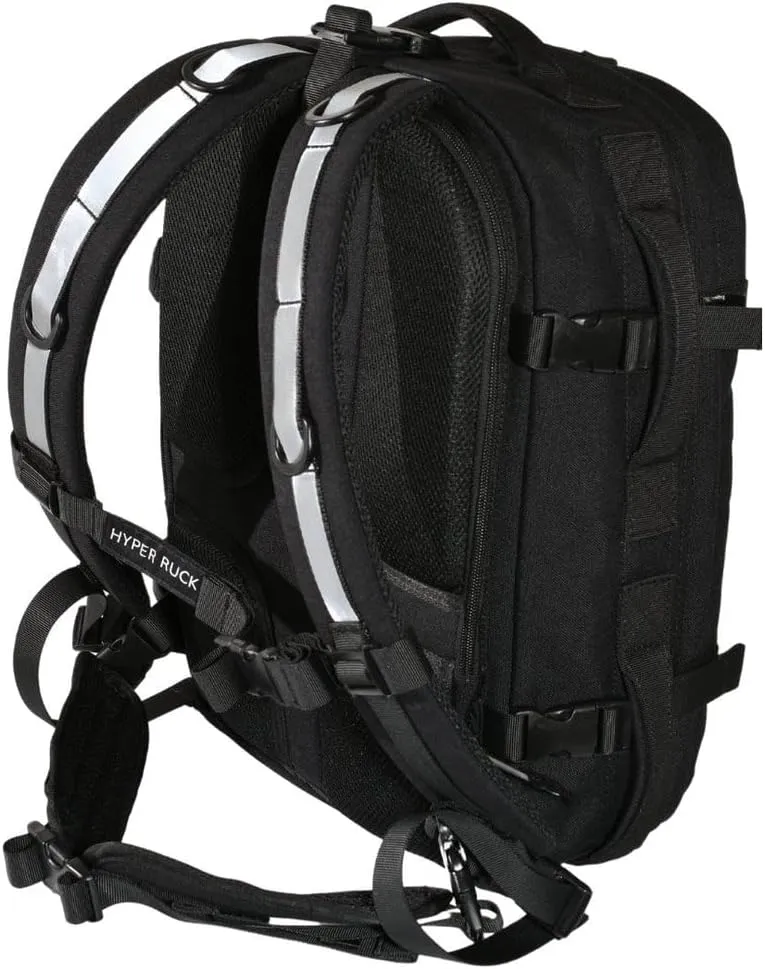 HYPERWEAR Hyper Ruck, 20L Rucking Backpack with 3 Rucking Weight Plate/Laptop Sleeves