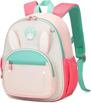 I IHAYNER Backpack for Girls Boys for Preschool Kindergarten Cute Animal Schoolbag Lunch Bag with Adjustable Padded Straps (Rabbit)