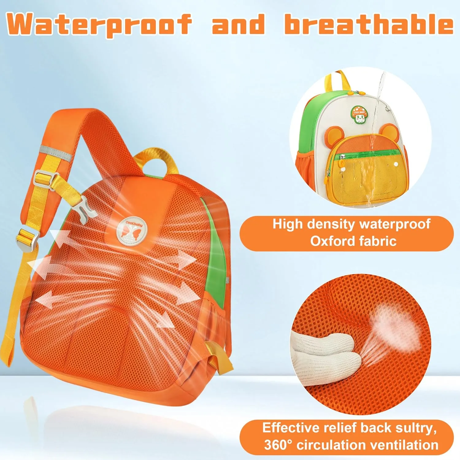 I IHAYNER Backpack for Girls Boys for Preschool Kindergarten Cute Animal Schoolbag Lunch Bag with Adjustable Padded Straps (Rabbit)