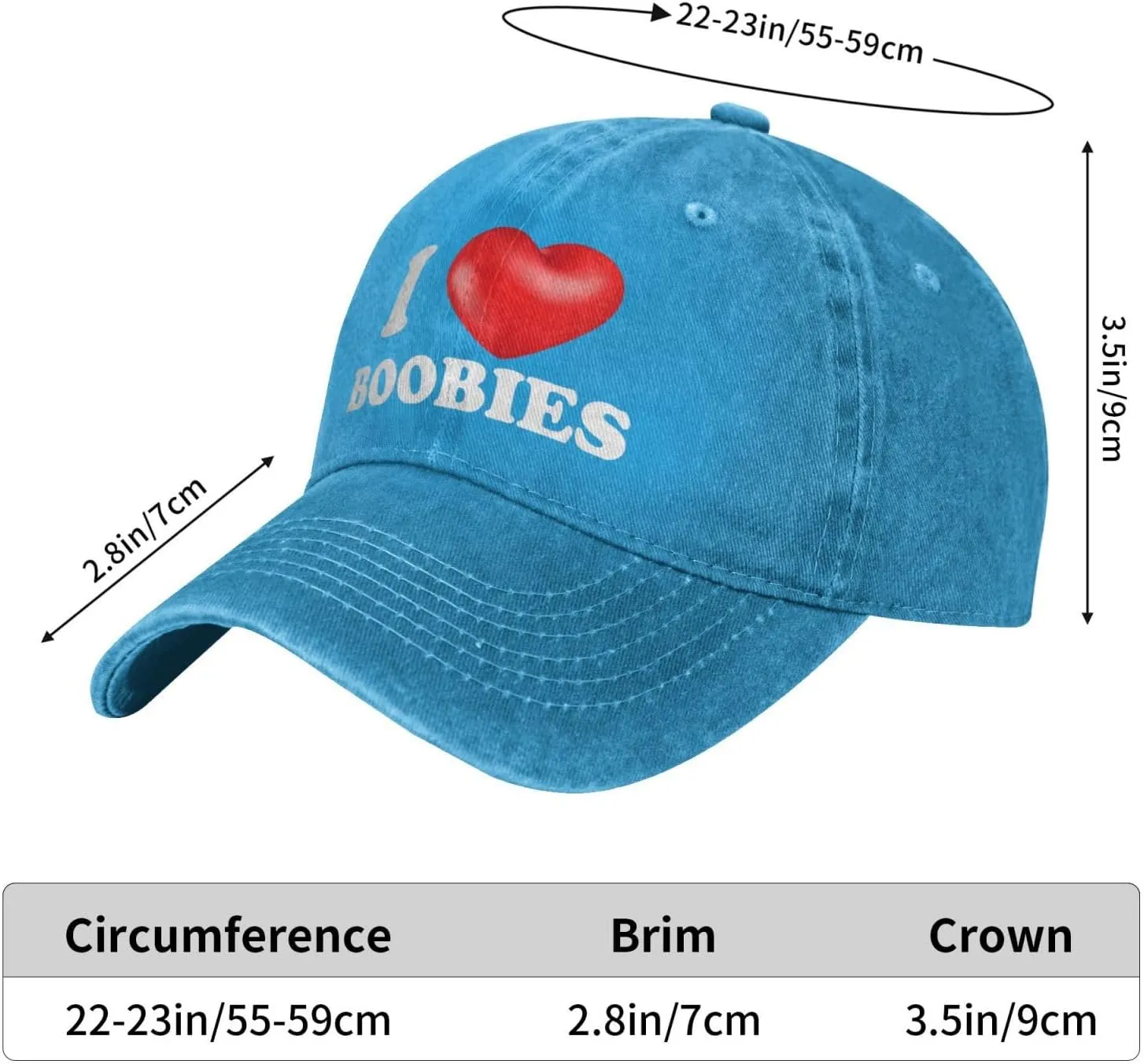 I Love Boobies Hat for Men Dad Hat Trendy Hats