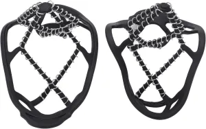 Ice Traction Spikes Strong Grip Snow Shoes Stainless Steel Springs Adjustable Size Slip Shoes for Outdoor Snow,Sports Protective Gear
