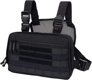 IDOGEAR Tactical Recon Kit Bag Chest Bag Molle Combat Pouch 500D Nylon (Black)