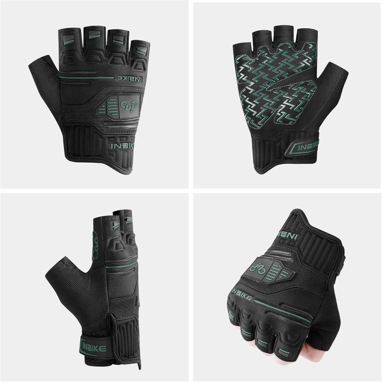 INBIKE Cycling Gloves Bike Glove Anti Slip Shock Absorbing Adjustable Breathable Padded MTB Racing Sports Gloves…