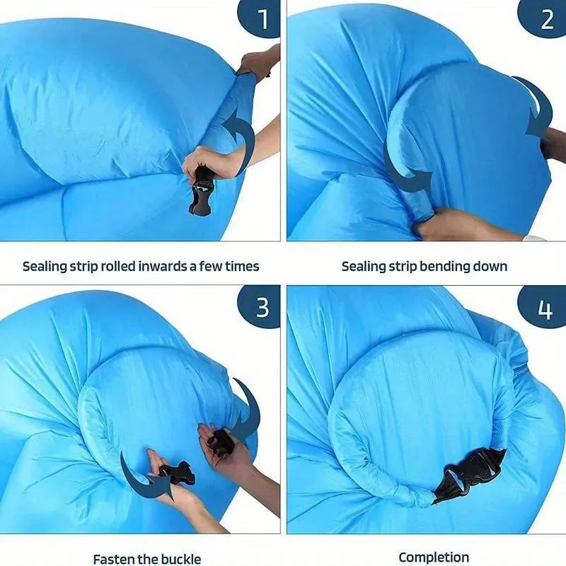 Inflatable Sofa: Versatile, Foldable, Soft & Fast Inflation for Camping & Lounging! Christmas, Halloween, Thanksgiving Gift