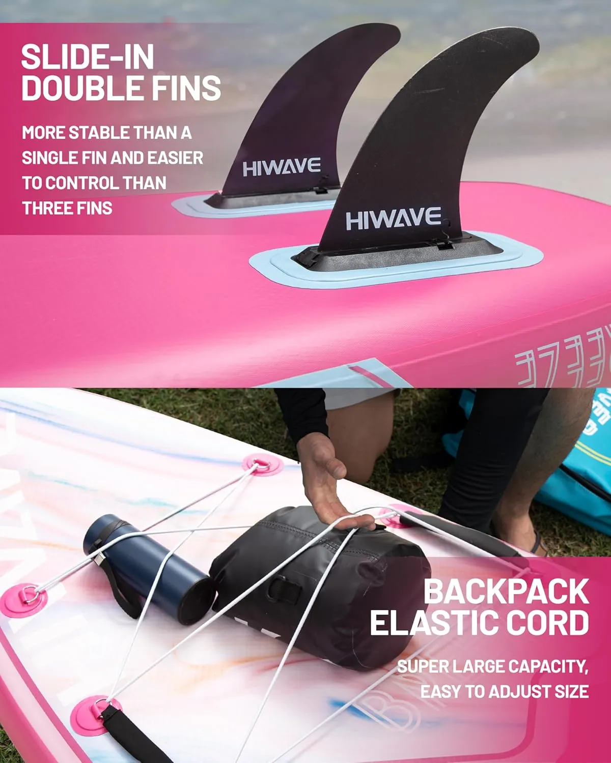 Inflatable Stand Up Paddle Board 11’*34”*6” Sup Board, 450lbs Capicity Adult&Youth Paddle Board, Pet Friendly for Ocean&Lake, w/Double Action Hand Pump