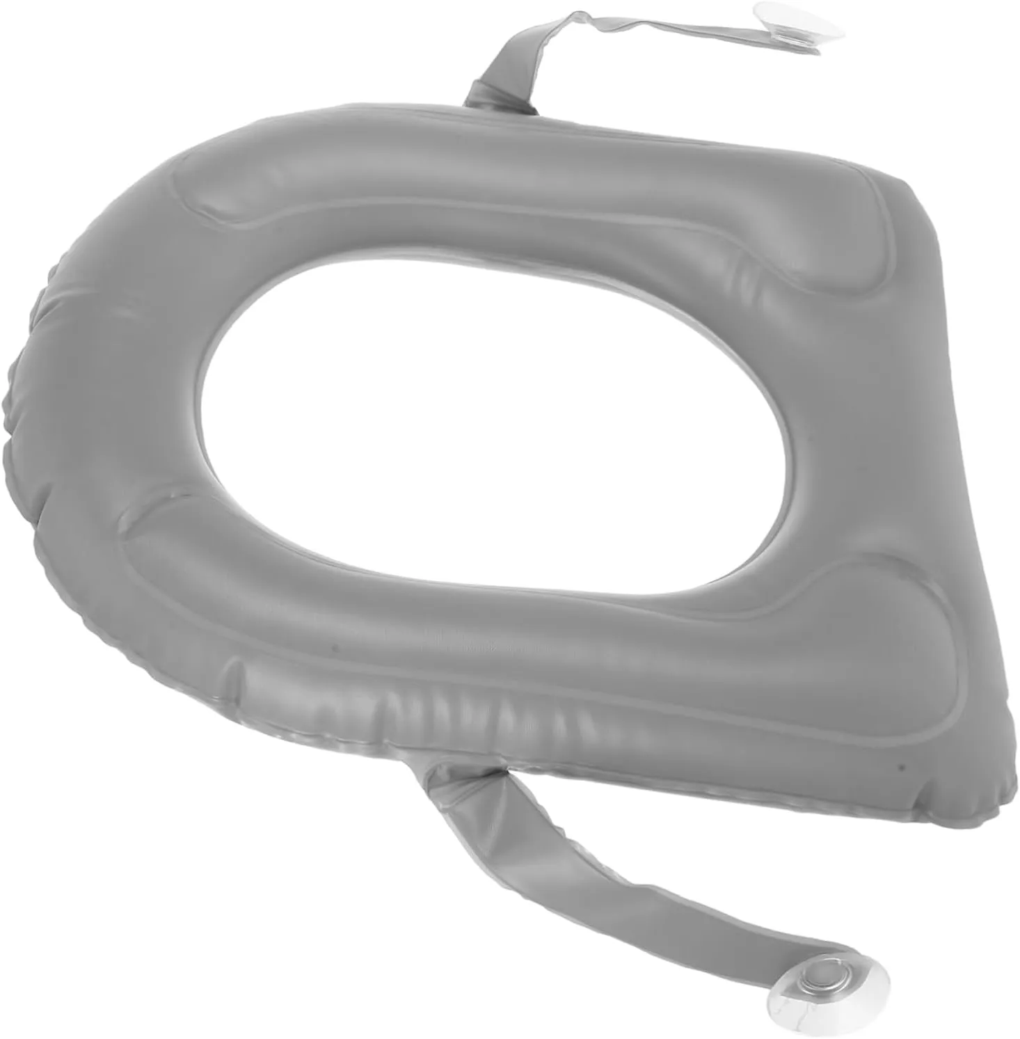 Inflatable Toilet Seat Cushion with Suction Cups and Storage Bag PVC Commode Pad for Elderly and Portable Blow Up Toilet Mat for Enhanced Comfort and Travel