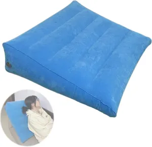 Inflatable Wedge Pillow for Orthopedic Bed - Bedridden, Disabled, Elderly Patient Travel Sleeping Back Rest Supplies, 26" Lx26 Wx8 H