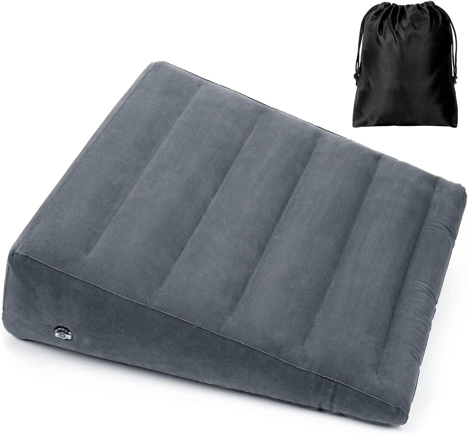 Inflatable Wedge Pillow, Portable Travel Wedge Pillow, Fast Inflation & Deflation Inflatable Wedge Pillows for Travel, Blow Up Wedge Pillow Suitable for Travel Home Sleeping Back Knee Bed