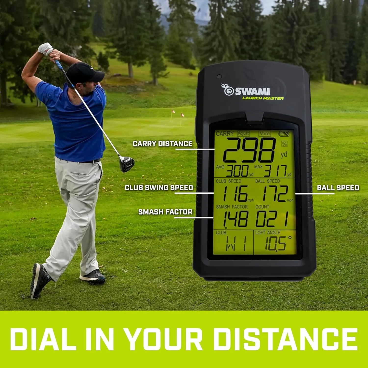IZZO Golf Swami Launch Master Golf Launch Simulator - Golf Training Aid