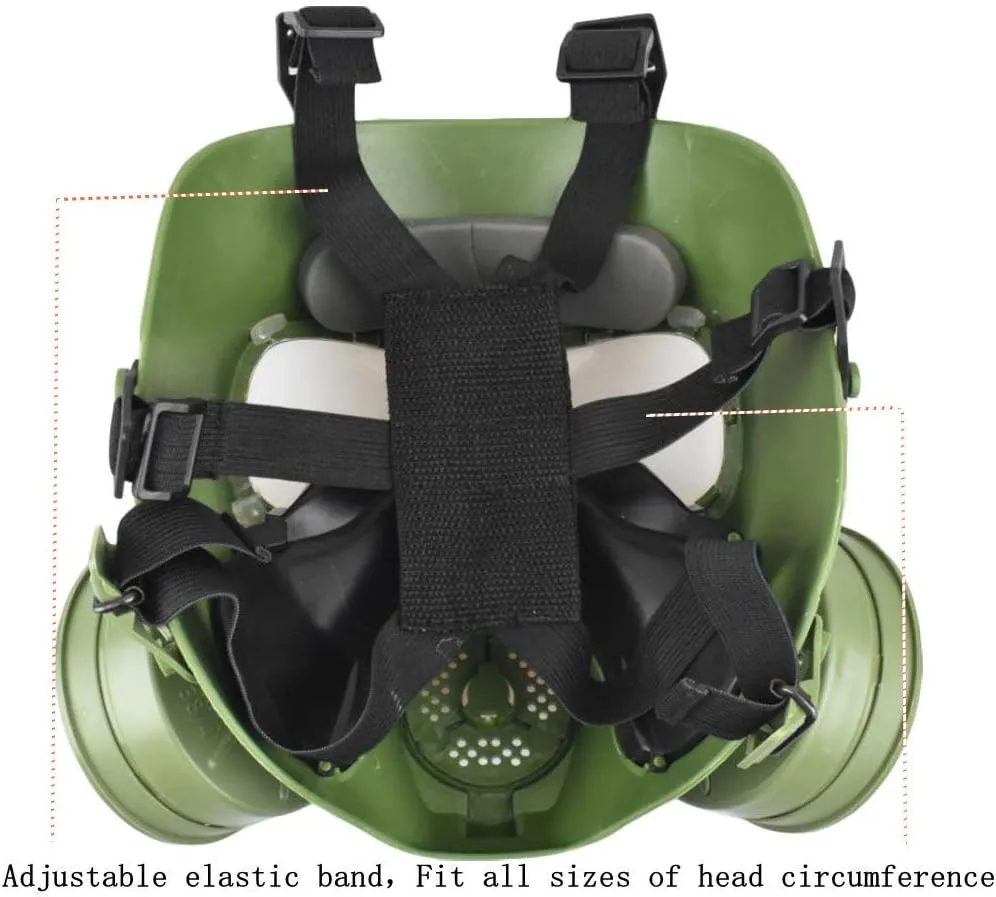 Jadedragon Tactical Paintball mask Full Face Eye Protection Skull Skeleton Mask with Double Exhaust Fan for Cosplay Protection Zombie Soldiers Halloween