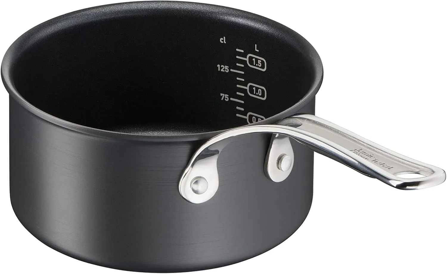 Jamie Oliver by Tefal Cook’s Classics Saucepan Set, 3-Piece – Hard Anodised Aluminium, Non-Stick, Glass Lids, Riveted Handles, Oven-Safe, Induction Compatible – H912S344