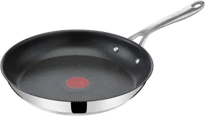 Jamie Oliver by Tefal Cook's Direct, Stainless Steel, Non-Stick Frying Pan 24 cm, Induction Compatible, 10-Year Guarantee, Oven Safe