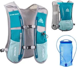JEELAD Running Hydration Vest Trail Running Backpack BPA-Free Leak-Proof Running Water Bottles for Marathon Biking Hiking Cycling Outdoor