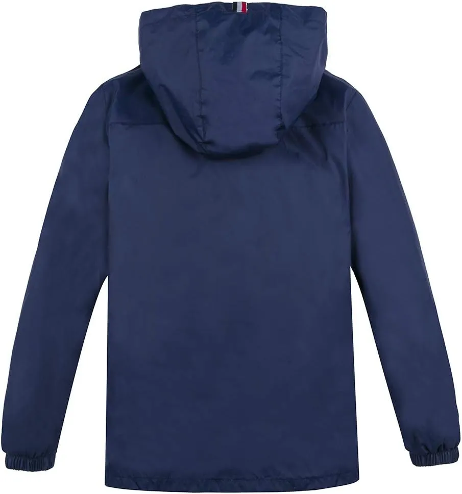 Jingle Bongala Boys Girls Lightweight Breathable Raincoat Waterproof Hooded Rain Jacket Windbreaker Easy to Fold