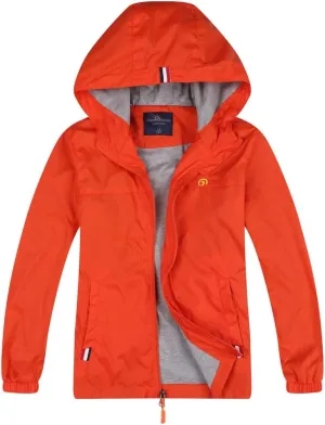 Jingle Bongala Boys Girls Lightweight Breathable Raincoat Waterproof Hooded Rain Jacket Windbreaker Easy to Fold