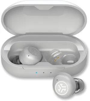 JLab Hear OTC Hearing Aid & Earbuds, Cloud White, Traditional Earbud Fit, Four Preset Hearing Modes, in-Ear Detection and Built-in Feedback Suppression, Independent Volume Control and Touch Controls