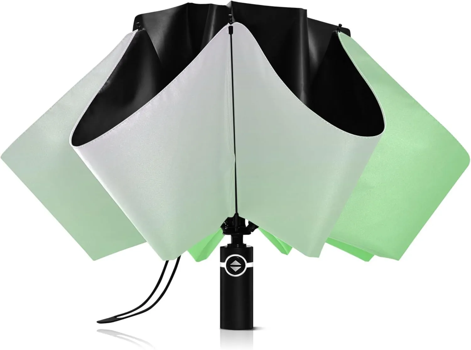 Joisal Violet Slate Blue Gradient Travel Umbrella Windproof Travel Black Uv Protection Umbrella Portable Umbrella Automatic Open and Close for Rain and Sun
