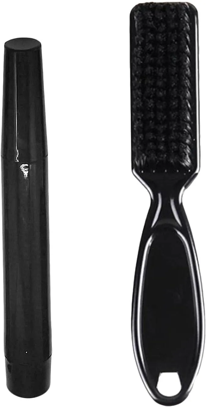 jojomis Barber Beard Brush Kit, Contoured Beard Brush Kit, Long-lasting Coverage - Black