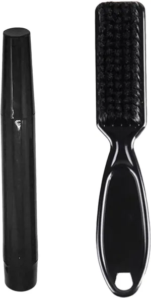jojomis Barber Beard Brush Kit, Contoured Beard Brush Kit, Long-lasting Coverage - Black