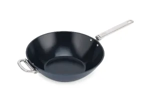 Joseph Joseph Space Folding Handle Ceramic Non-stick 32cm Blue Wok