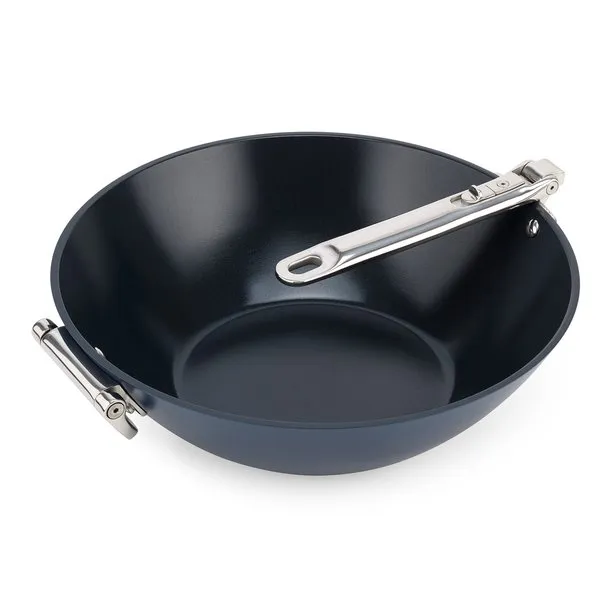 Joseph Joseph Space Folding Handle Ceramic Non-stick 32cm Blue Wok