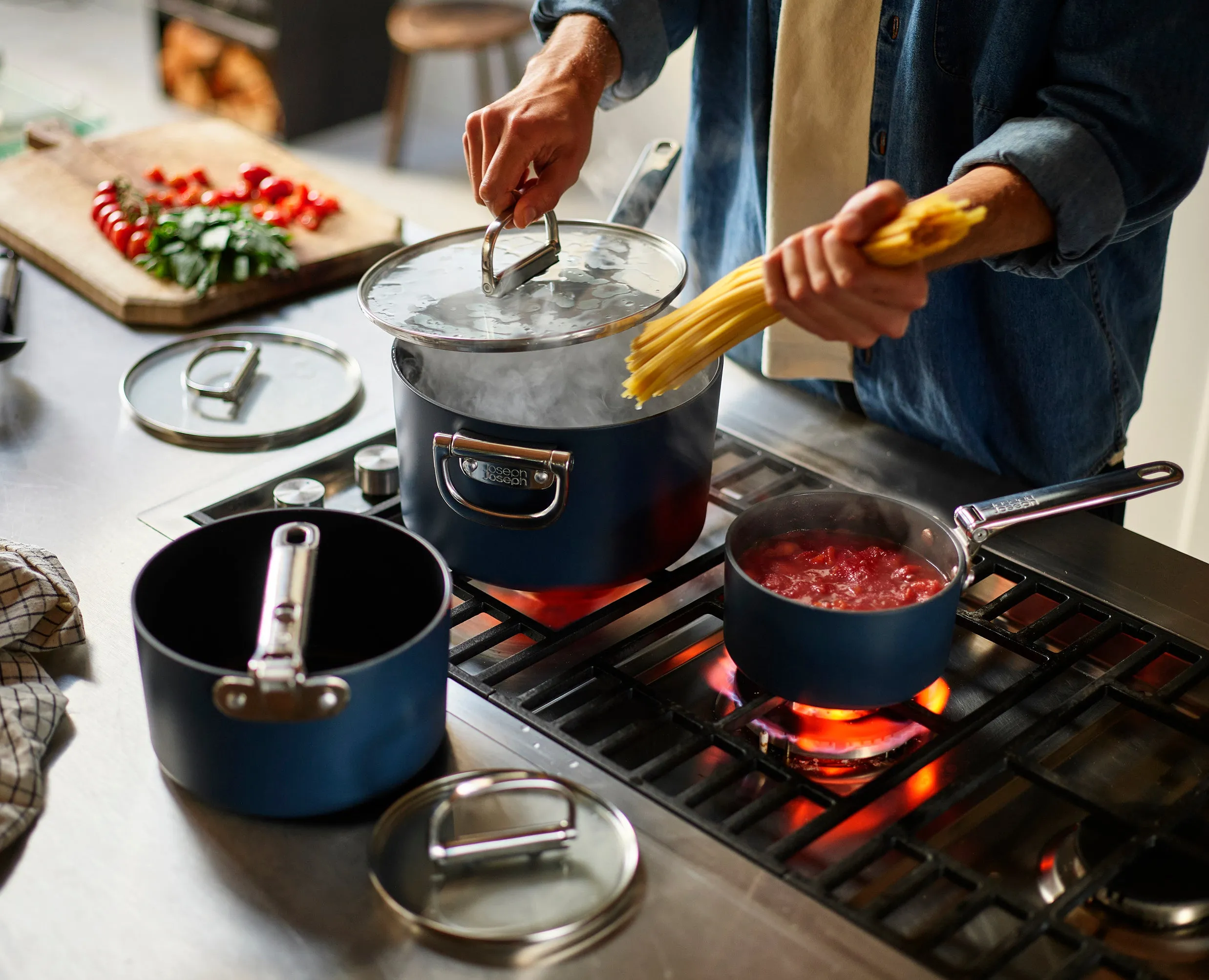 Joseph Joseph  Space Non-stick 3 Piece Saucepan Set