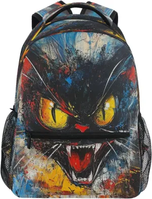 JSTEL Kid Cat Backpack,Elementary School Backpack Cat Kid Bookbag for Boy Girl Ages 5 to 13,06