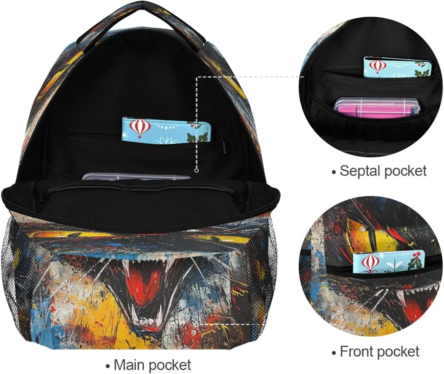 JSTEL Kid Cat Backpack,Elementary School Backpack Cat Kid Bookbag for Boy Girl Ages 5 to 13,06