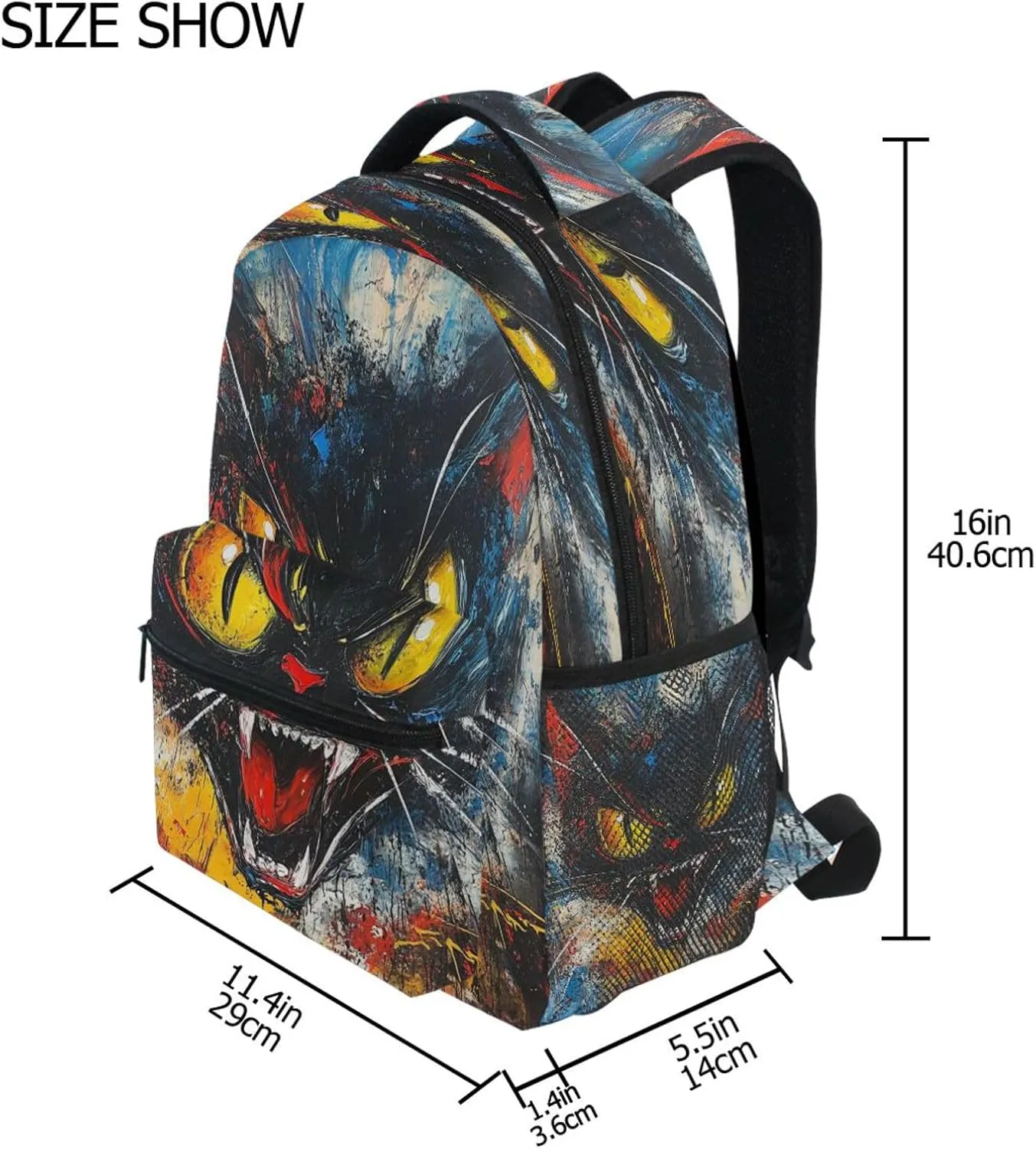 JSTEL Kid Cat Backpack,Elementary School Backpack Cat Kid Bookbag for Boy Girl Ages 5 to 13,06