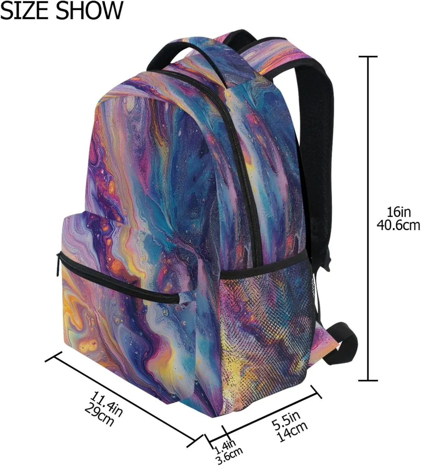 JSTEL Kid Graffiti Art Backpack for Boy Girl Elementary School Bag Graffiti Art Bookbag Child Back to School Gift,046