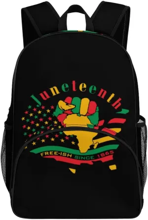 Juneteenth Free-ish Since 1865 Celebrate Black Freedom Backpack for Worker Teacher Business Hiking Travel Bag Shoulders Bag