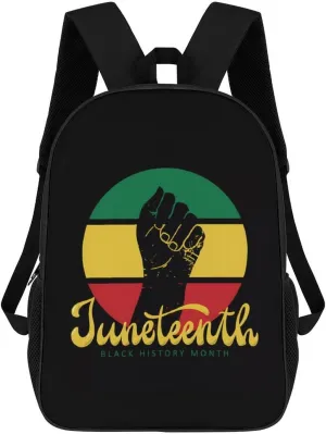 Juneteenth Since 1865 Celebrate Freedom Afican Backpack for Worker Business Hiking Travel Bag Shoulders Bag