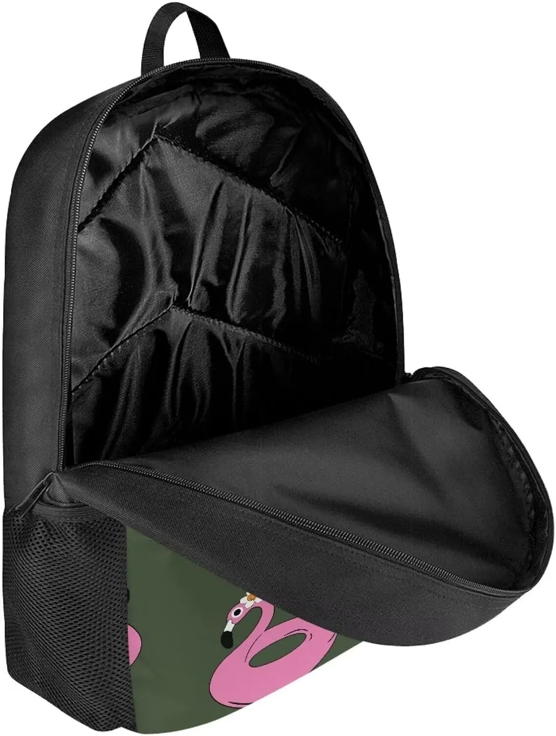 Kawaii Cartoon Flamingo Pattern School/Casual Backpack for Girls Boys Gifts,Sport Backpack with Breathable Padded Back Schoolbag for Primary Middle Student