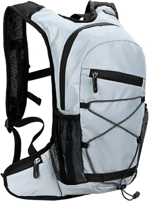 Keenso 8L Reflective Cycle Backpack, Hydration Pack with Water Bladder, Adjustable Straps Bag for Running, Hiking, Camping