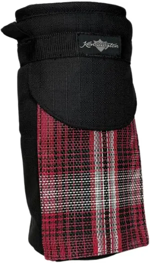 Kensington Deluxe Bottle Holder - Hydration Bottle Holder with Essentials Pouch | Secure Snap Straps for Trail Riders | Hook and Loop Flap Closure for Added Convenience, Color: 165-Merlot