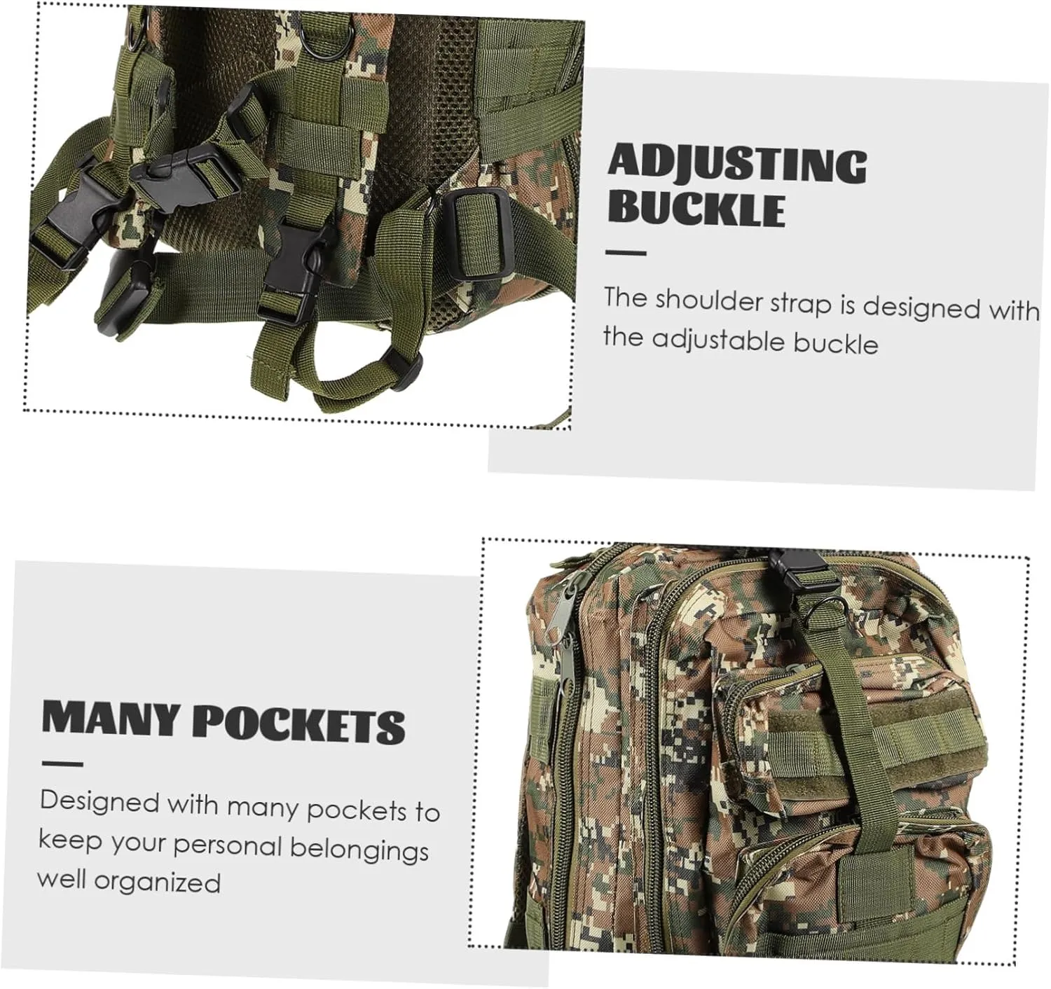 KESYOO Hiking Storage Pouch Men Back for Hiking Bag for Camping Outdoor Backing Wild Back Tool Double Shoulder